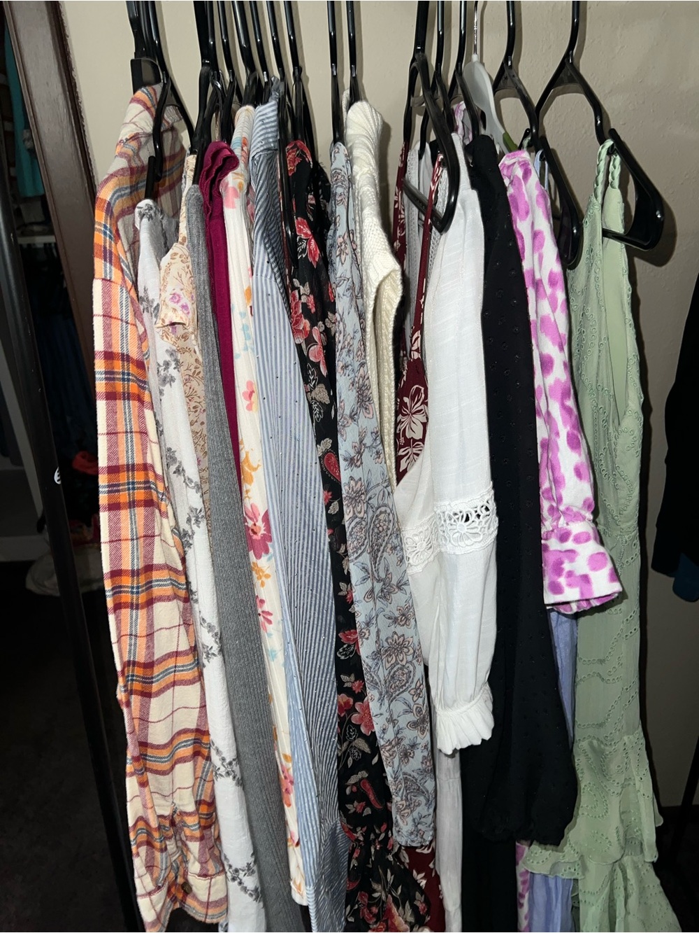Mixed Women's Tops Bundle - Floral, Plaid & Solid Colors